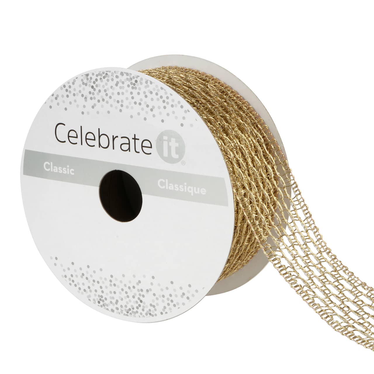 1.5" x 4yd. Knit Metallic Ribbon by Celebrate It™ Classic
